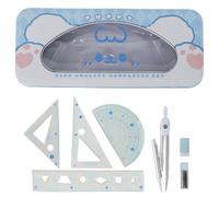 MHwan Maths Sets, 7 Pcs Cute Strong and durable Shell, a High-Quality Geometry Sets for Secondary School Loved by Children, Protractor compass Set Suitable for Middle School Mathematic