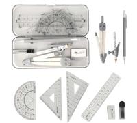 MHwan Maths Sets, 9 Pcs Beautiful Strong and durable Shell, a High-Quality Geometry Sets for Secondary School Loved by Children, Protractor compass Set Suitable for Middle School Mathematic