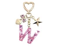 MHwan Personalised Glossy Surface Keyring Letter, Birthday Gift for Girls, Personalised Gifts for School, Exquisite Pendant for Children, O