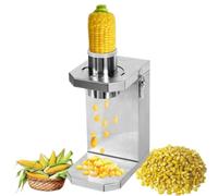 MhWrughts Corn Peeler Machine, Electric Stainless Steel Corn Kernel Remover with 12V DC Power and 6.5cm Feed Inlet, Interchangeable Blade Tool for Restaurants 3.5cm&4cm