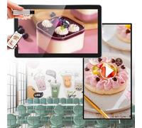 MhWrughts Digital Signage Display, Wall Mounted Advertising Screen 4K UHD with 8GB RAM 128GB Storage, Metal Housing Cooling Design, Commercial Digital Display for Business Advertising 32in