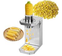 MhWrughts Electric Corn Kernel Cutter, Stainless Steel Corn Sheller with 6.5cm Feed Opening and 3.5cm/4cm Blade Options, Fresh Corn Peeler for Home & Small Food Prep 3.5cm&4cm