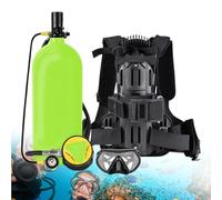 MhWrughts Scuba Tank Kit with Backpack Harness & Pressure Gauge, 3000PSI Portable Diving Lung Tank, Mini Scuba Equipment 3L4L for Underwater Exploration Snorkeling Yellow3L-A