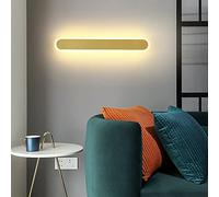 MHXZKHL Modern Long Strip LED Wall Lamp Nordic Style Linear Wall Light Aluminum Indoor Background Wall Sconce For Bedside Hallway Stairs(Size:120CM, 50W,Color:Gold, Warm White)