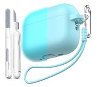 MHYALUDO Compatible with AirPods Pro 3rd Generation Case Cover, Anti-Fall Soft Silicone Shock-Absorbing Compatible with AirPods Pro 3 Case Skin Touch with Lanyard and Cleaning Kit,Night Glow