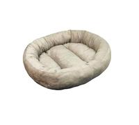 MHYESA Pet Cushion Four Seasons Pet Bed, Oval Dog And Cat Bed, PP Cotton Filling, XXL 100x78cm(Grey)