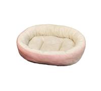 MHYESA Pet Cushion Four Seasons Pet Bed, Oval Dog And Cat Bed, PP Cotton Filling, XXL 100x78cm(Pink)