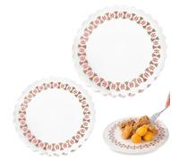 MHYMX Paper Doilies, 200 Pcs Doilies Lace Paper Round Disposable Greaseproof Paper Sheets 6.5" and 8.5" Baking Paper Sheets Non Stick for Table Plates Fried Food Cakes Desserts