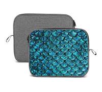 MHYRAC 13inch Laptop Case, Aquamarine Scales Snowflake Laptop Sleeve