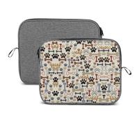 MHYRAC 13inch Laptop Case, Dog Bones Paw Prints Snowflake Laptop Sleeve
