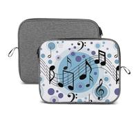 MHYRAC 13inch Laptop Case, Polka Dot Music Note Snowflake Laptop Sleeve
