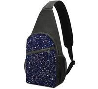 MHYRAC Chest Bag, Glow in The Dark Constellations Midnight Sling Bag, Crossbody Bag Casual Daypack for Men Women