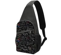 MHYRAC Chest Bag, Math Linear Mathematics Education Sling Bag, Crossbody Bag Casual Daypack for Men Women