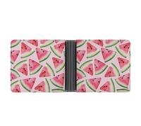 MHYRAC Coin Pocket, Fruity Watermelon Leather Wallet, Bifold Credit Card Leather Slim Purse