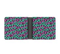 MHYRAC Coin Pocket, Leopard and Zebra Leather Wallet, Bifold Credit Card Leather Slim Purse