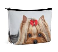 MHYRAC Cosmetic Bag, Yorkshire Terrier Makeup Bag, Portable Toiletry Bag with Zipper for Daily Use, Travel