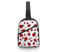 MHYRAC Crossbody Bag, Ladybugs Pattern Infinite Speckled Chest Bag, Sling Bag for Travel Shopping Sports