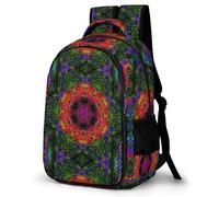 MHYRAC Daypack, Psychedelic Kaleidoscope Backpack, Rucksack with Pockets for Hiking Camping Travel