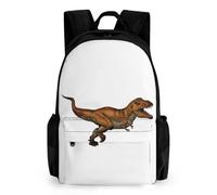 MHYRAC Daypack, Walking Dinosaurs Backpack, Rucksack with Pockets for Hiking Camping Travel