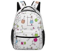 MHYRAC Durable Oxford Cloth Casual Daypack, Chemistry Experiment Pattern Backpack, College Bag for Boys, Girls, Travel, Sports