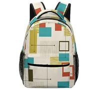 MHYRAC Durable Oxford Cloth Casual Daypack, Mid Century Modern Backpack, College Bag for Boys, Girls, Travel, Sports