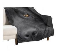 MHYRAC Flannel Blanket, Black Labrador Dog Throw Blanket for Couch Sofa Bed Office, Soft And Comfortable Without Pilling
