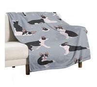 MHYRAC Flannel Blanket, Boston Terrier Dog Throw Blanket for Couch Sofa Bed Office, Soft And Comfortable Without Pilling