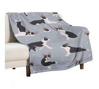 MHYRAC Flannel Blanket, Boston Terrier Dog Throw Blanket for Couch Sofa Bed Office, Soft And Comfortable Without Pilling