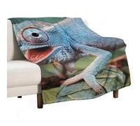 MHYRAC Flannel Blanket, Funny Chameleon Throw Blanket for Couch Sofa Bed Office, Soft And Comfortable Without Pilling