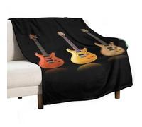MHYRAC Flannel Blanket, Guitar Colorful Music Throw Blanket for Couch Sofa Bed Office, Soft And Comfortable Without Pilling