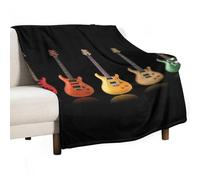 MHYRAC Flannel Blanket, Guitar Colorful Music Throw Blanket for Couch Sofa Bed Office, Soft And Comfortable Without Pilling