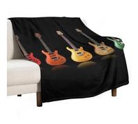 MHYRAC Flannel Blanket, Guitar Colorful Music Throw Blanket for Couch Sofa Bed Office, Soft And Comfortable Without Pilling