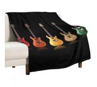 MHYRAC Flannel Blanket, Guitar Colorful Music Throw Blanket for Couch Sofa Bed Office, Soft And Comfortable Without Pilling