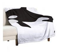 MHYRAC Flannel Blanket, Killer Whale Pattern Throw Blanket for Couch Sofa Bed Office, Soft And Comfortable Without Pilling