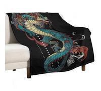 MHYRAC Flannel Blanket, Mythical Dragon Throw Blanket for Couch Sofa Bed Office, Soft And Comfortable Without Pilling