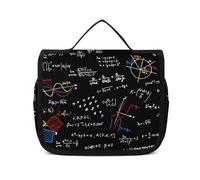 MHYRAC Hanging Wash Bag, Math Linear Mathematics Education Toiletry Bag, Makeup Bag for Travel, Business, Vacation