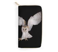 MHYRAC Leather Wallet, Barn Owl, Small Size and Large Capacity, Easy to Carry