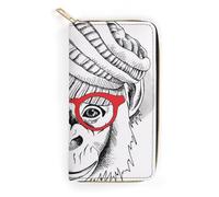 MHYRAC Leather Wallet, Cute Monkey with Glasses, Small Size and Large Capacity, Easy to Carry