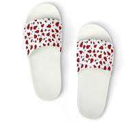 MHYRAC Non-Slip Slippers, Ladybugs Pattern Infinite Speckled Sliders for Men And Women, Shower Slides