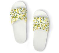MHYRAC Non-Slip Slippers, Lemon with Flowers And Leaves Sliders for Men And Women, Shower Slides