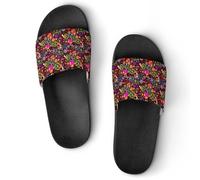 MHYRAC Non-Slip Slippers, Peace And Love Sliders for Men And Women, Shower Slides