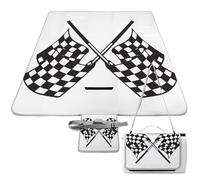 MHYRAC Picnic Mat,Checkered Flags Race Flag Square Picnic Blanket,Outdoor Rugs,148cm X 148cm