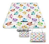 MHYRAC Picnic Mat,Cute Owl Funny Owl Pattern Square Picnic Blanket,Outdoor Rugs,148cm X 148cm