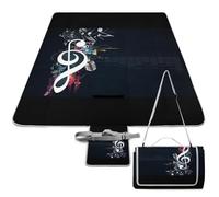 MHYRAC Picnic Mat,Note Music Square Picnic Blanket,Outdoor Rugs,148cm X 148cm