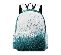 MHYRAC Rucksack, Glitter Blue Teal Backpack, Casual Daypack for Outdoors,Sport,Travel