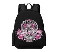 MHYRAC Rucksack, Pink Sugar Skull Backpack, Casual Daypack for Outdoors,Sport,Travel