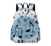 MHYRAC Rucksack, Polka Dot Music Note Backpack, Casual Daypack for Outdoors,Sport,Travel
