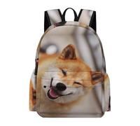 MHYRAC Rucksack, Smile Shiba Inu Backpack, Casual Daypack for Outdoors,Sport,Travel