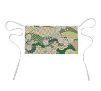 MHYRAC Short Apron, Japanese Pattern Waist Apron, Half Apron Work Apron with 3 Pockets