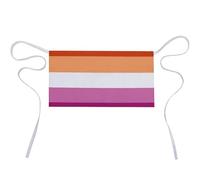 MHYRAC Short Apron, Lesbian Pride Flag Waist Apron, Half Apron Work Apron with 3 Pockets